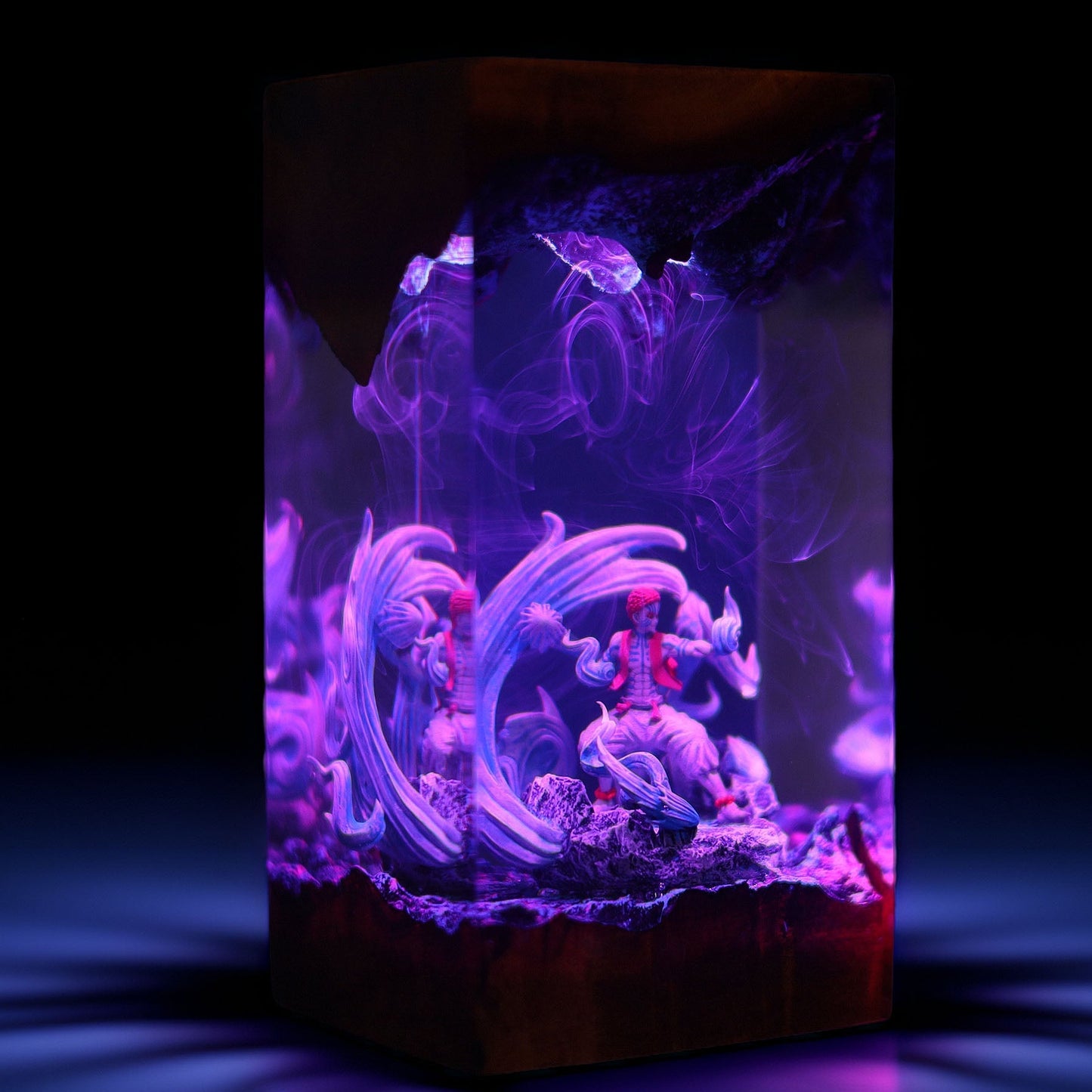 Crimson Demon Brawler Resin Lamp