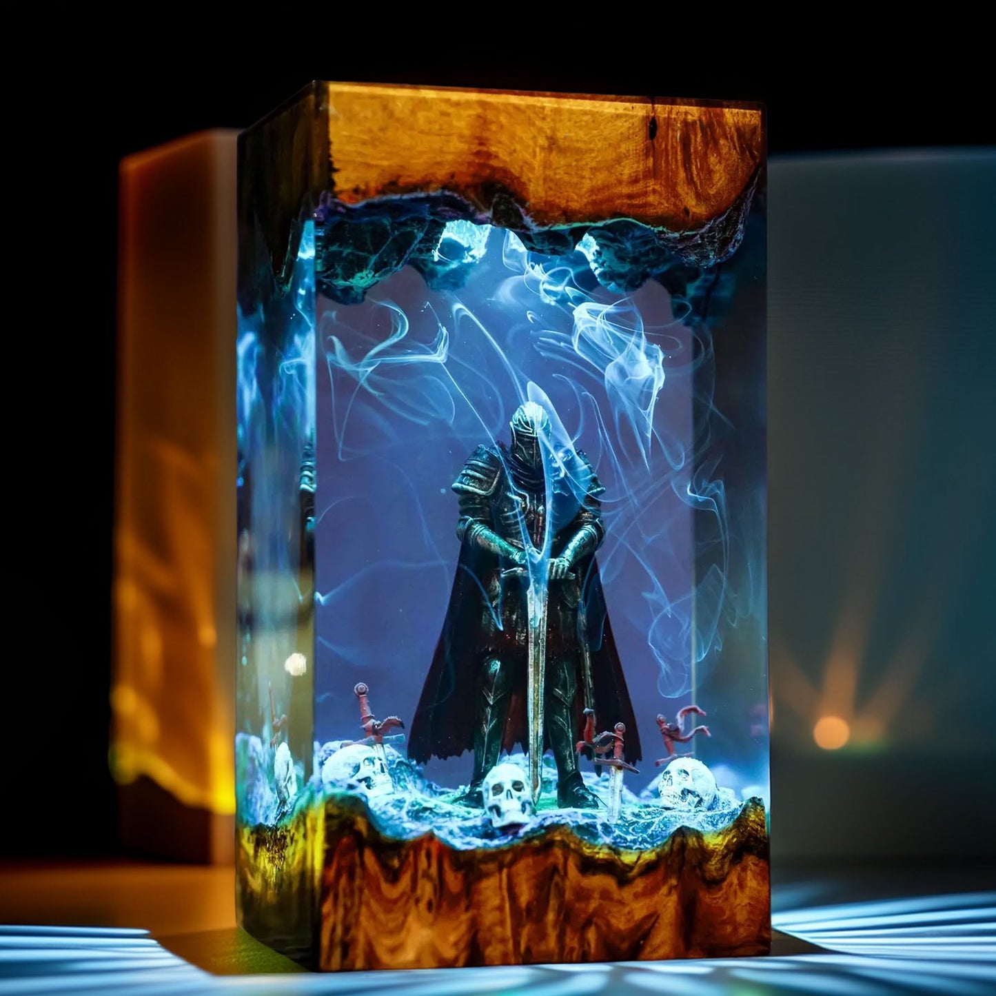 Cursed Crimson Knight Resin Lamp