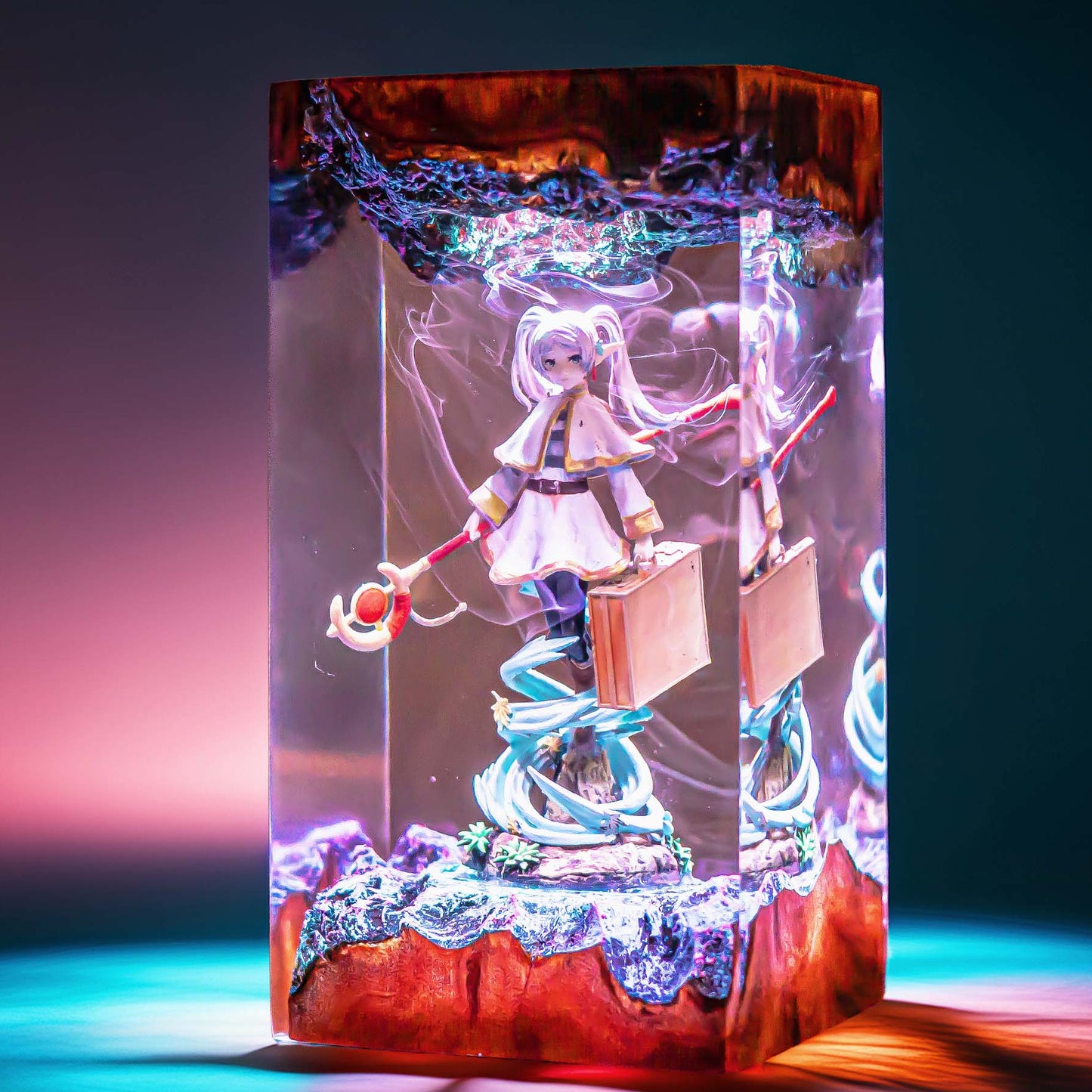 Long Lived Elven Mage Resin Lamp