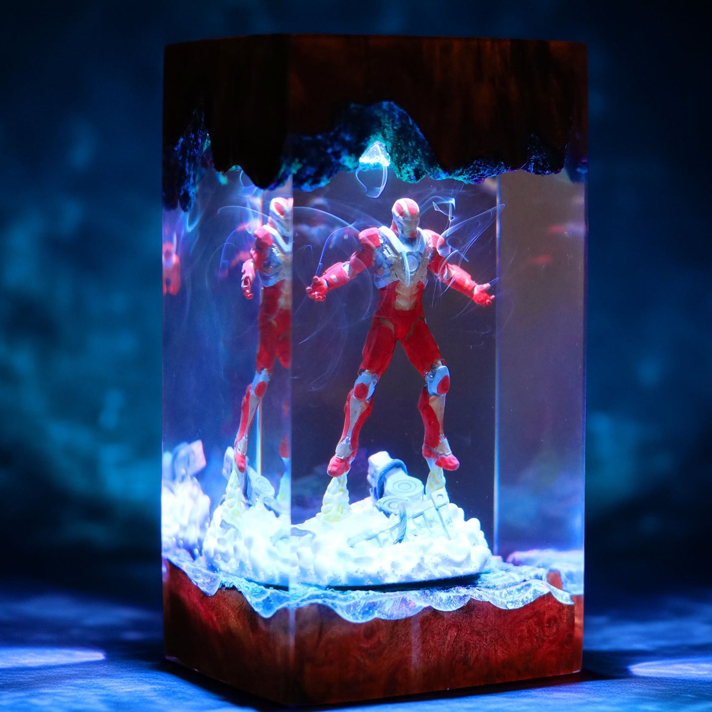 Crimson Armor Hero Resin Lamp V2
