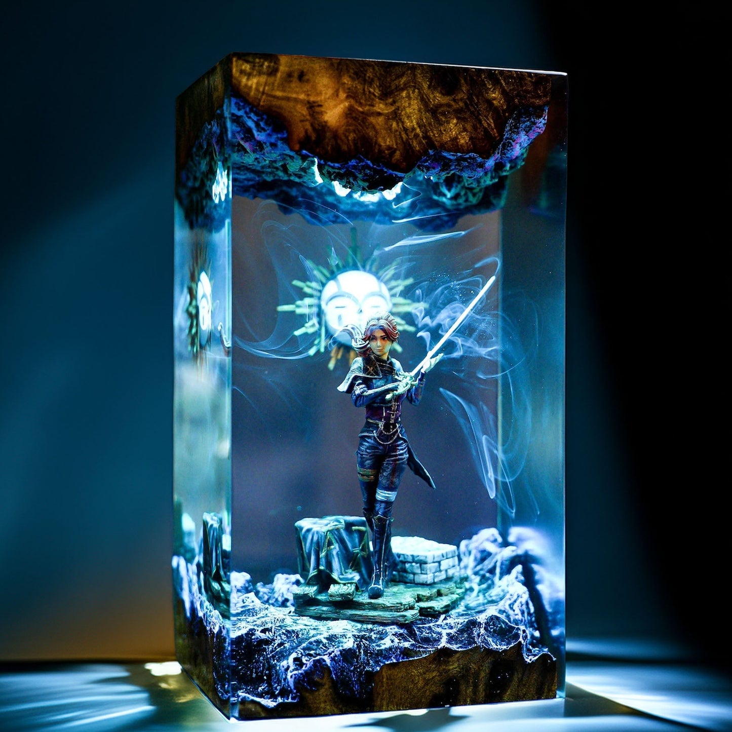 Young Painter Apprentice Resin Lamp