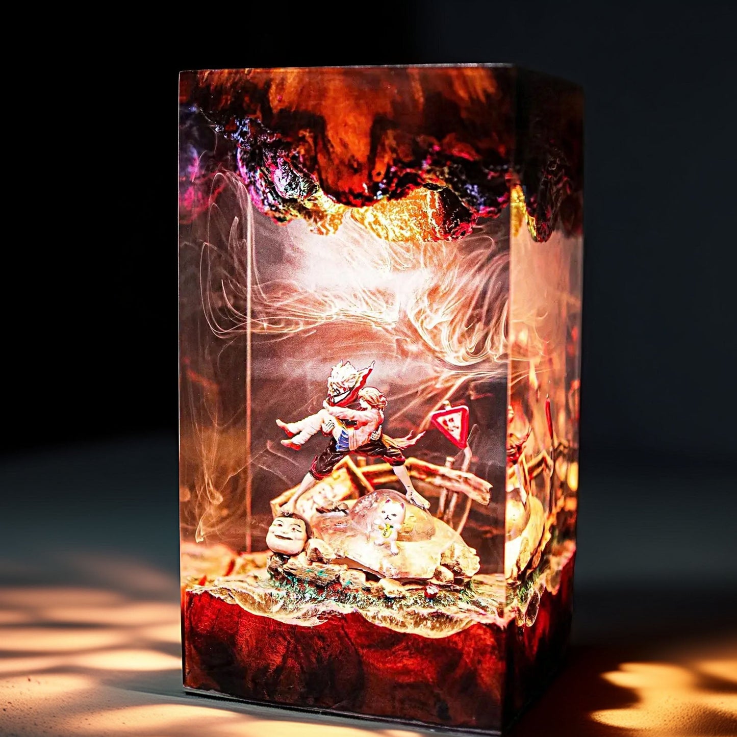 Esper Schoolgirl And Cursed Boy Resin Lamp