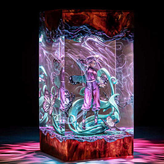Insect Pillar Butterfly Resin Lamp 1 V2