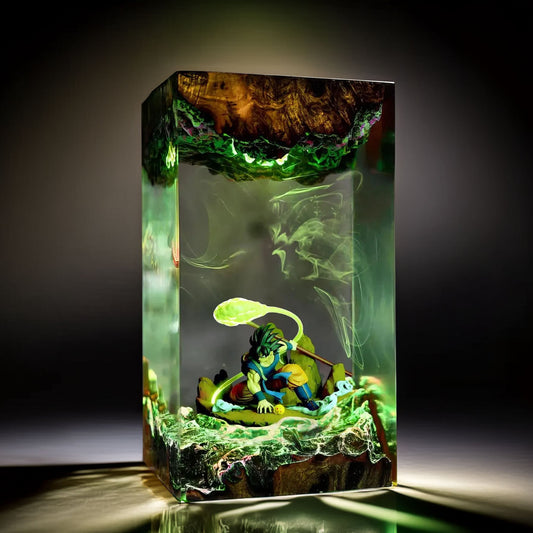 Cosmic Warrior Resin Lamp