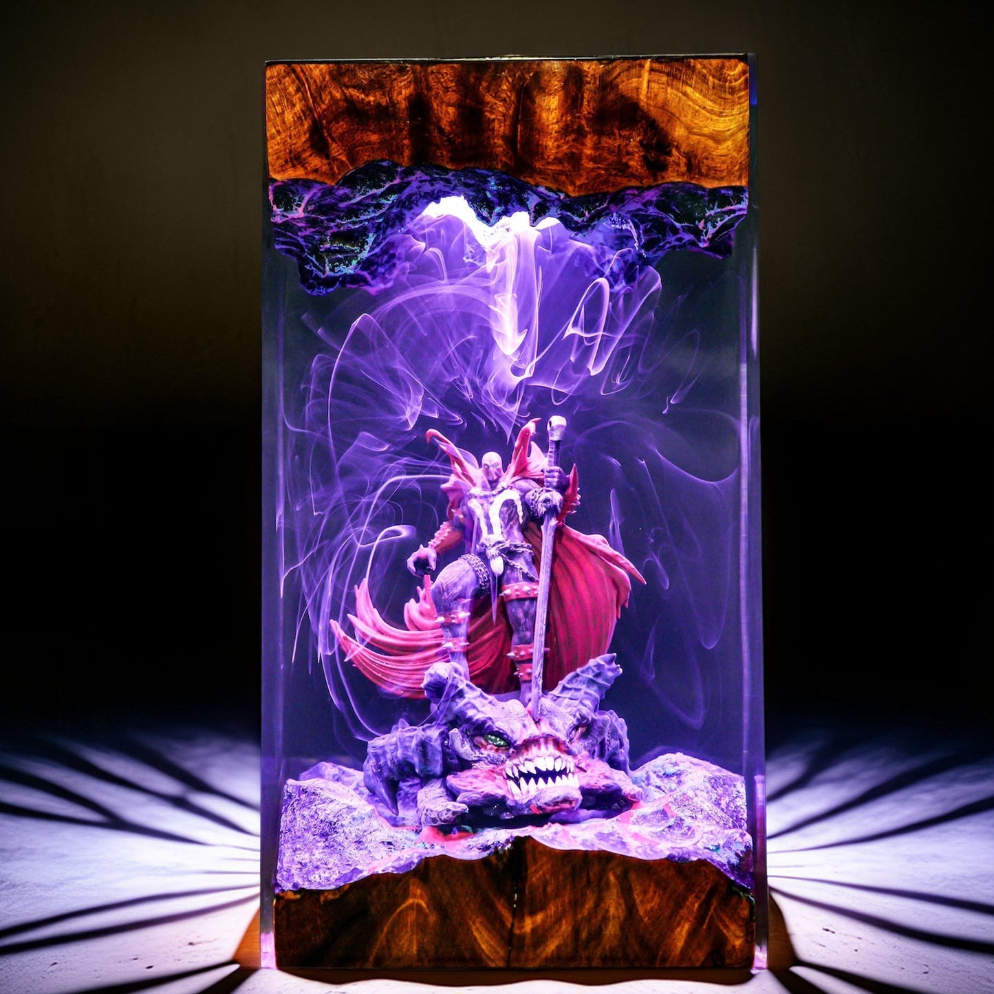 Crimson Caped Antihero Resin Lamp