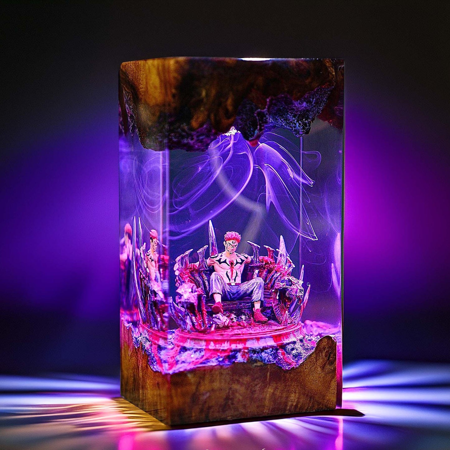 Four Armed Curse King Resin Lamp 02