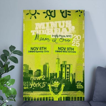 Minus The Bear Tour NYC On Nov 8-9 2025 Poster Size 24''x36''