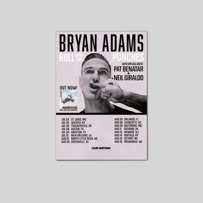 Bryan Adams Roll with the Punches With Special Guest Pat Benatar & Neil Giraldo Poster Size 24''x36''