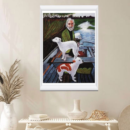 Lucky Shop Goodfellas Old Man and Dogs "painting" Replica Poster Full Size 24''x36''