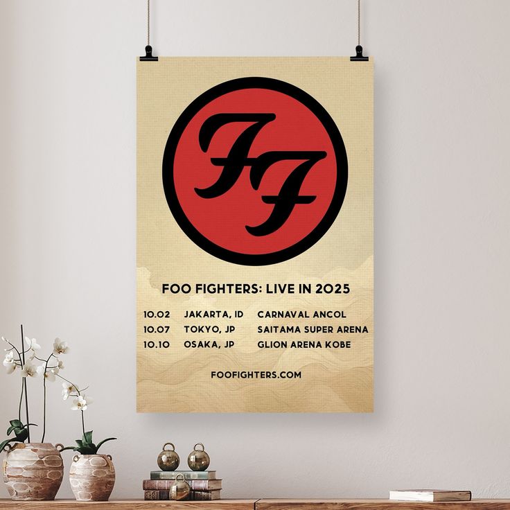 NEW Foo Fighters Tour Live In 2025 New Show Announced Poster Size 24''x36''