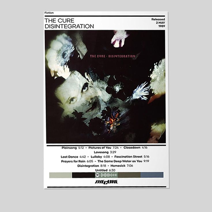 Music Poster - The Cure Poster - Vintage Style - Size 24x36