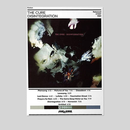 Music Poster - The Cure Poster - Vintage Style - Size 24x36
