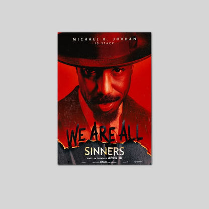 Sinners Movie Poster Michael B Jordan Hailee Steinfeld 4 Poster Size 24''x36''