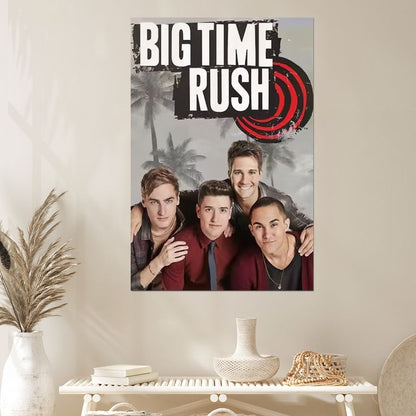 Music Poster - Big Time Rush 80s 90s Retro Style - Size 24x36
