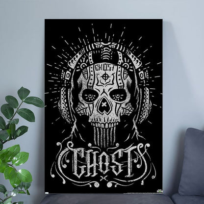 Call of Duty: Modern Warfare 2 - Ghost Calavera Wall Poster Retro Style - Size 24''x36''