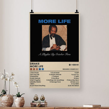 Drake Poster Print More Life Poster Music Poster Album Cover Poster Music Gift Size 24''x36''