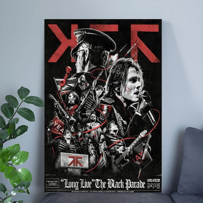 My Chemical Romance Tour Poster, Long Live The Black Parade Art  Music Poster Size 24''x36''