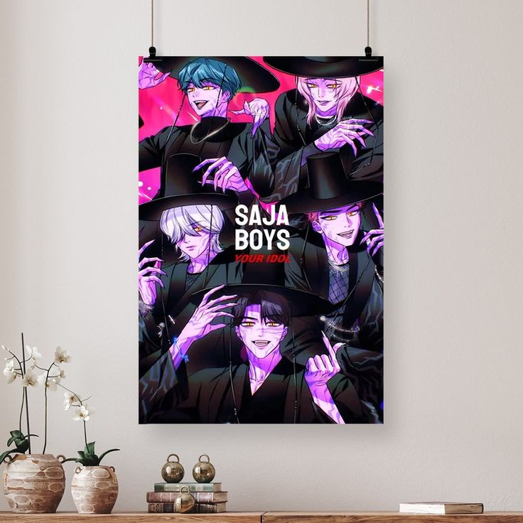 Movie Poster - Saja boys KPop Demon Hunters- Retro Style - Size 24x36