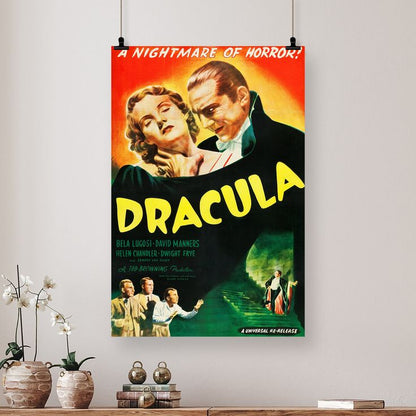 Dracula 1931 Bela Lugosi Nightmare Of Horror Horror Movie Poster Monster Memorabilia Spooky Scary Size 24''x36''