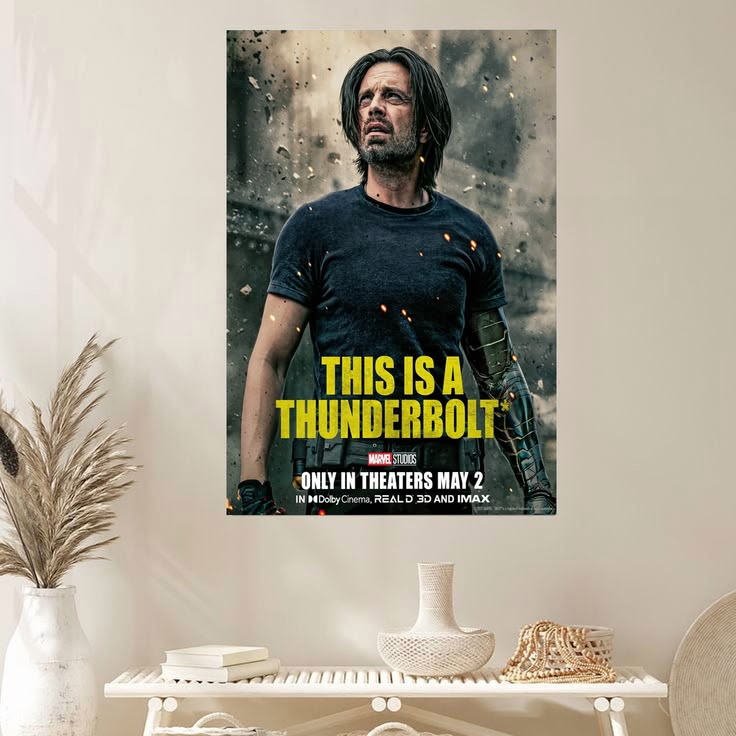 Thunderbolts Movie Poster Florence Pugh Marvel Sebastian Stan a Size 24''x36''