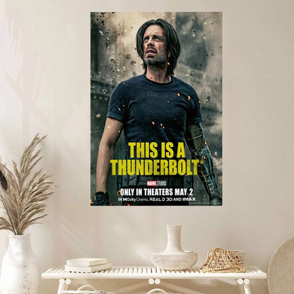 Thunderbolts Movie Poster Florence Pugh Marvel Sebastian Stan a Size 24''x36''