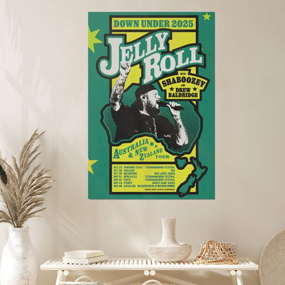 Jelly Roll Australia & New Zealand Tour 2025 Poster Size 24''x36''