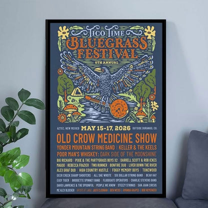 Tico Time Bluegrass Festival 2026 Concert Poster Full Size 24''x36''
