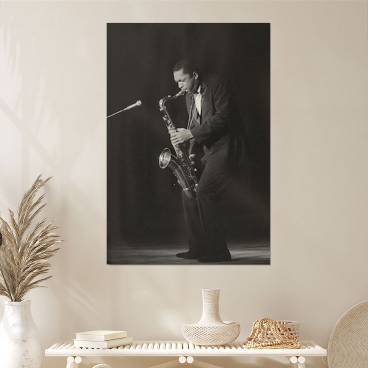 Music Poster- John Coltrane Poster - Jazz Art Vintage Style - Size 24x36