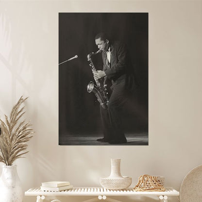 Music Poster- John Coltrane Poster - Jazz Art Vintage Style - Size 24x36