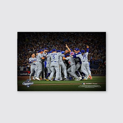 Los Angeles Dodgers 2025 World Series Champions Dogpile Celebration Poster Size 24''x36''