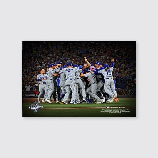 Los Angeles Dodgers 2025 World Series Champions Dogpile Celebration Poster Size 24''x36''