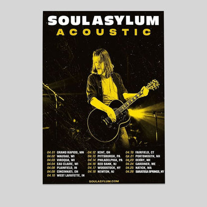Soul Asylum Acoustic Tour April 2026 Concert Poster Size 24''x36''