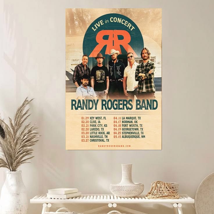 Randy Rogers Band Tour 2026 Poster Size 24''x36''