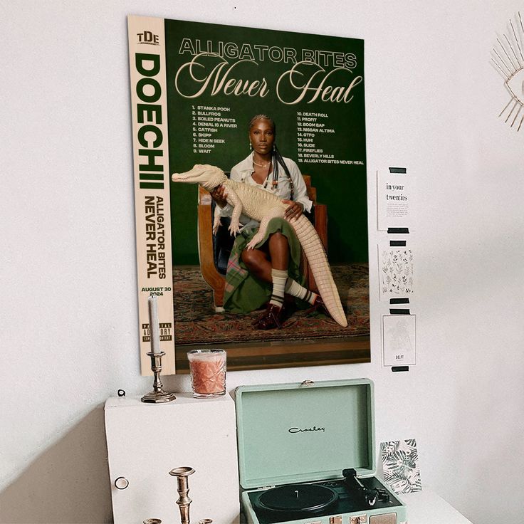 Doechii Alligator Bites Never Heal Album Poster Music Swamp Princess Album Cover Tracklist Size 24''x36''