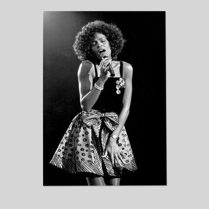 Singer Poster - Whitney Houston- Retro Style - Size 24x36