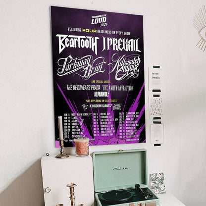 Summer of Loud Tour 2025 Poster Rock Music Event Concert Wall Art Print Retro Style - Size 24''x36''