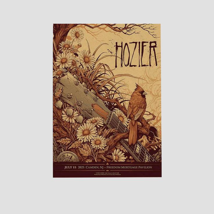 Music Poster- Hoz.ier Concert at Camden, NJ 15 July 2025 Poster - Vintage Style - Size 24x36