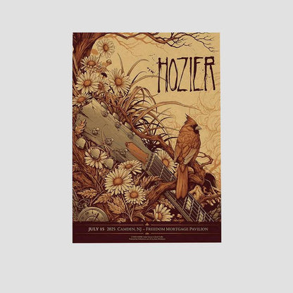 Music Poster- Hoz.ier Concert at Camden, NJ 15 July 2025 Poster - Vintage Style - Size 24x36
