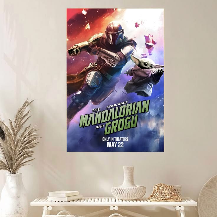 Star Wars: The Mandalorian & Grogu Poster Bundle, Cinematic Wall Art Set