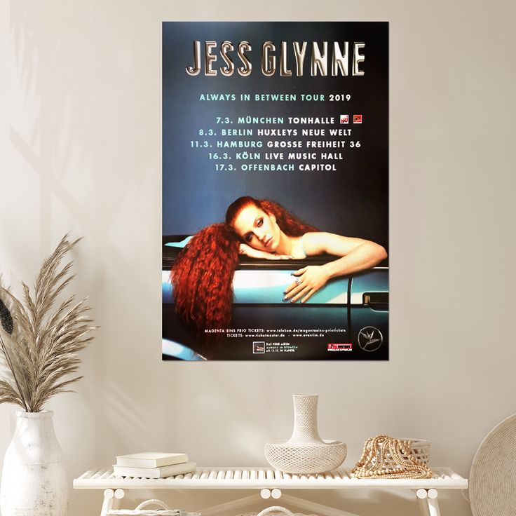 JESS GLYNNE 2019 TOUR Concert Poster Retro Style - Size 24''x36''