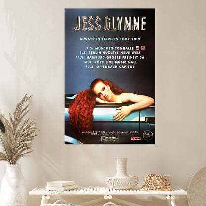 JESS GLYNNE 2019 TOUR Concert Poster Retro Style - Size 24''x36''