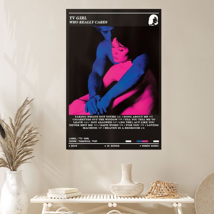TV Girl Who Really Cares Posters for Room Music Cover Poster Canvas Wall Art Canvas Poster Retro Style - Size 24''x36''