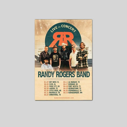 Randy Rogers Band Tour 2026 Poster Size 24''x36''