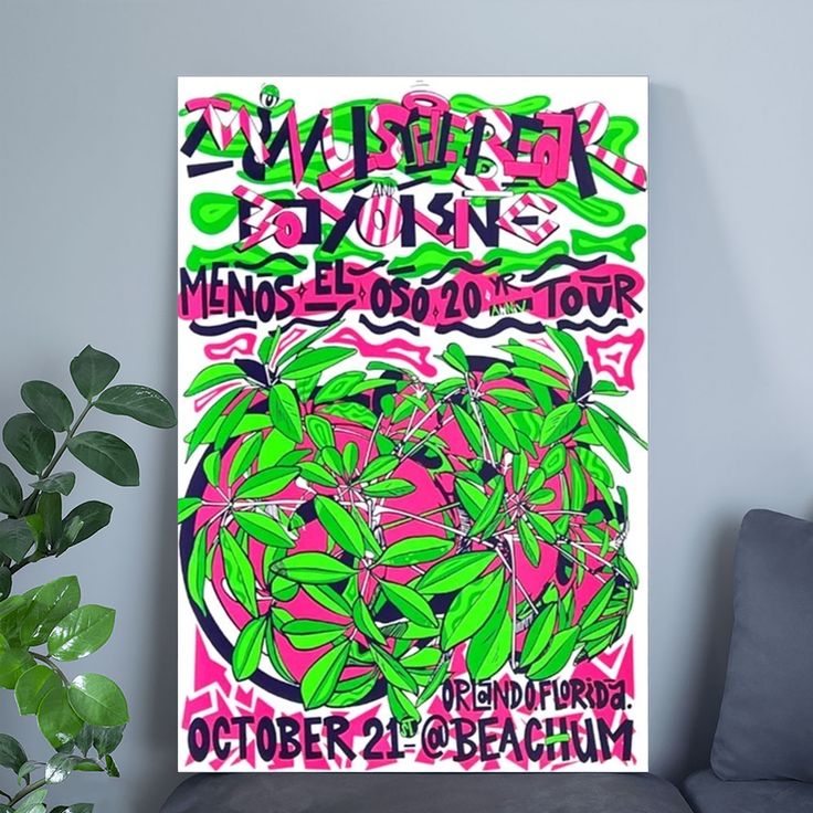 Minus The Bear Orlando Florida October 21 2025 Poster Home Decor, Wall Art Size 24''x36''