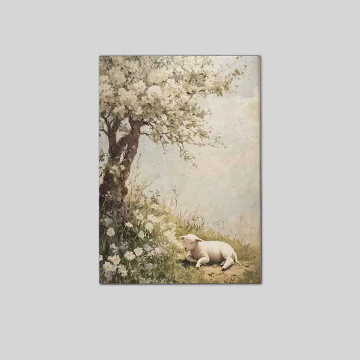 Vintage Spring Landscape Printable Wall Art Poster Full Size 24''x36''
