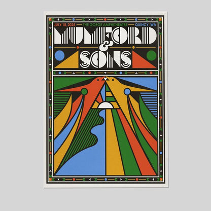 Mumford & Sons 07.18.2025 George, WA Poster-Portrait - Poster Size 24''x36''