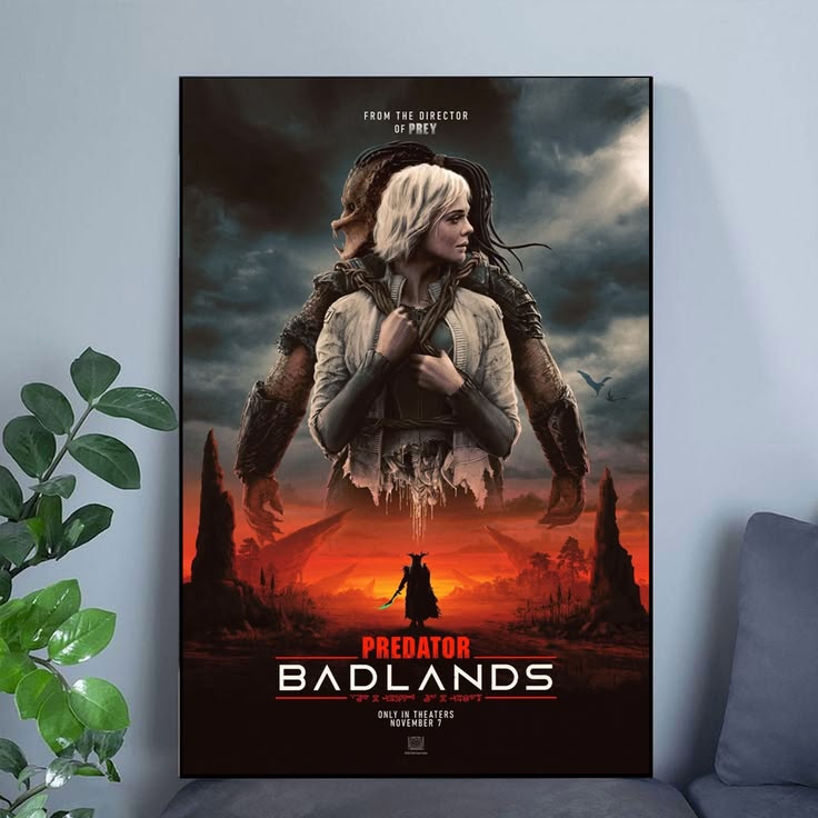 2025 Predator Badlands Movie Poster Elle Fanning Hunt Poster Size 24''x36''