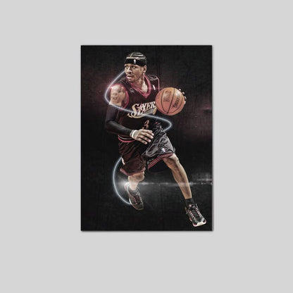 Allen Iverson Poster Philadelphia 76ers Print Photo Wall Art Sports Basketball Size 24''x36''