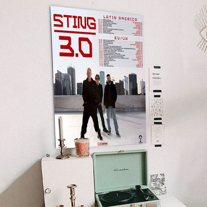 Music Poster Sting 3.0 Tour 2025 Poster Size 24''x36''