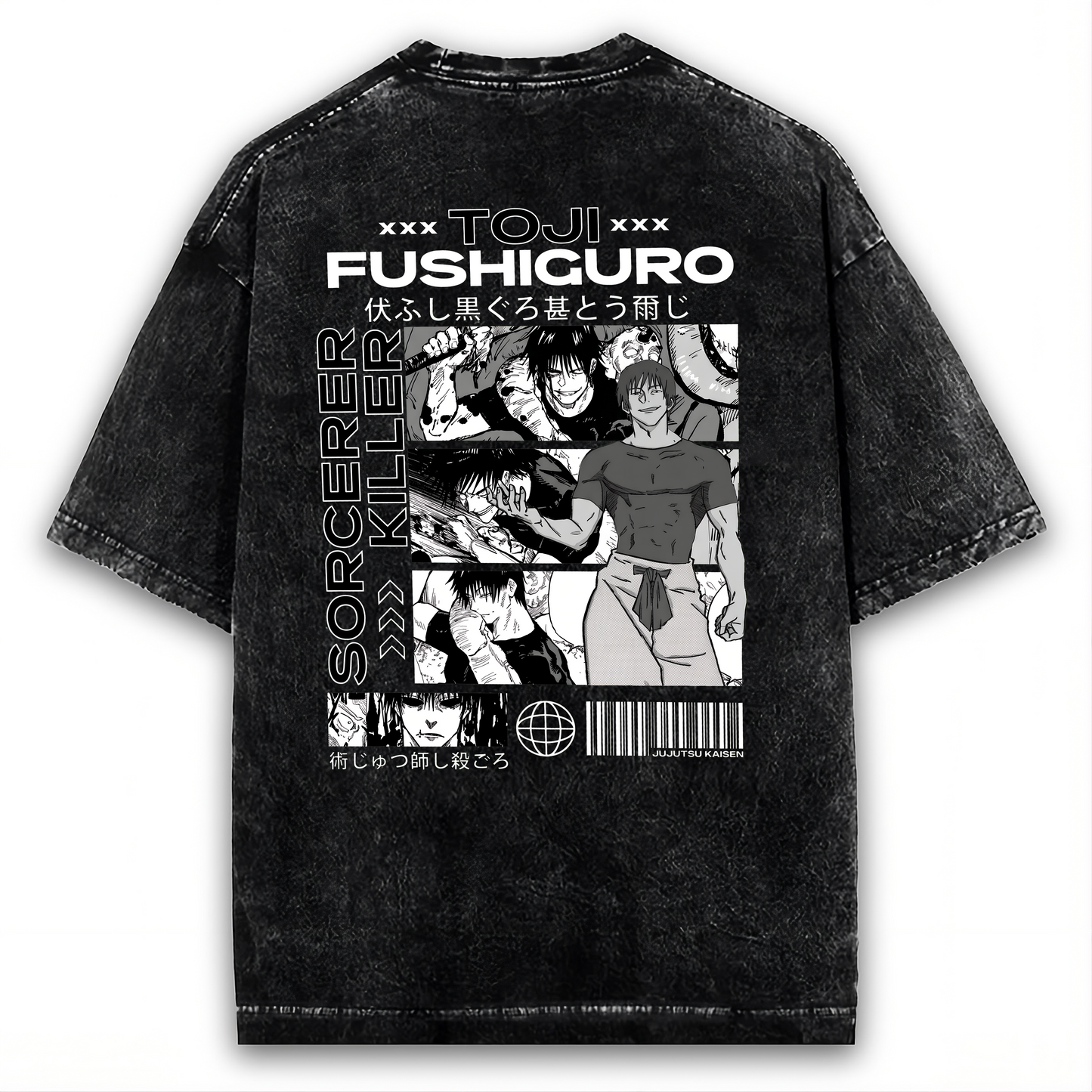 TOJI FUSHIGURO - JUJUTSU KAISEN OVERSIZED WASHED TEE